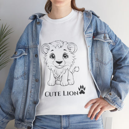 Cute Lion design Unisex Heavy Cotton Tee - Print Hits Store  