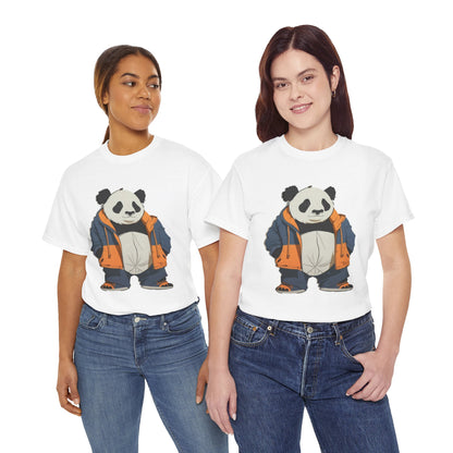 Cool Panda Unisex Heavy Cotton Tee – Trendy Streetwear Shirt for Animal Lovers - Print Hits Store  