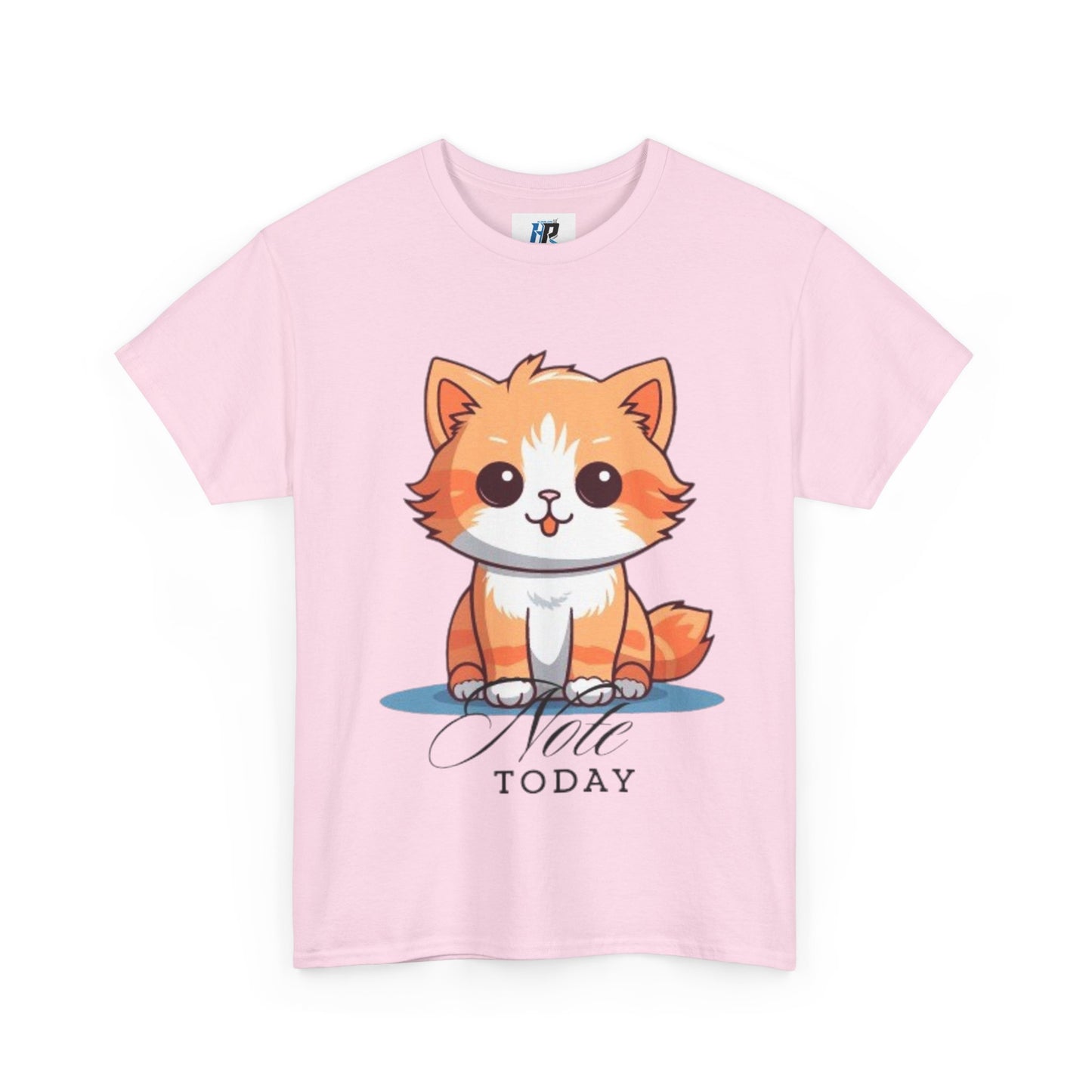 Cute Cat Note Today Unisex Heavy Cotton Tee - Print Hits Store  