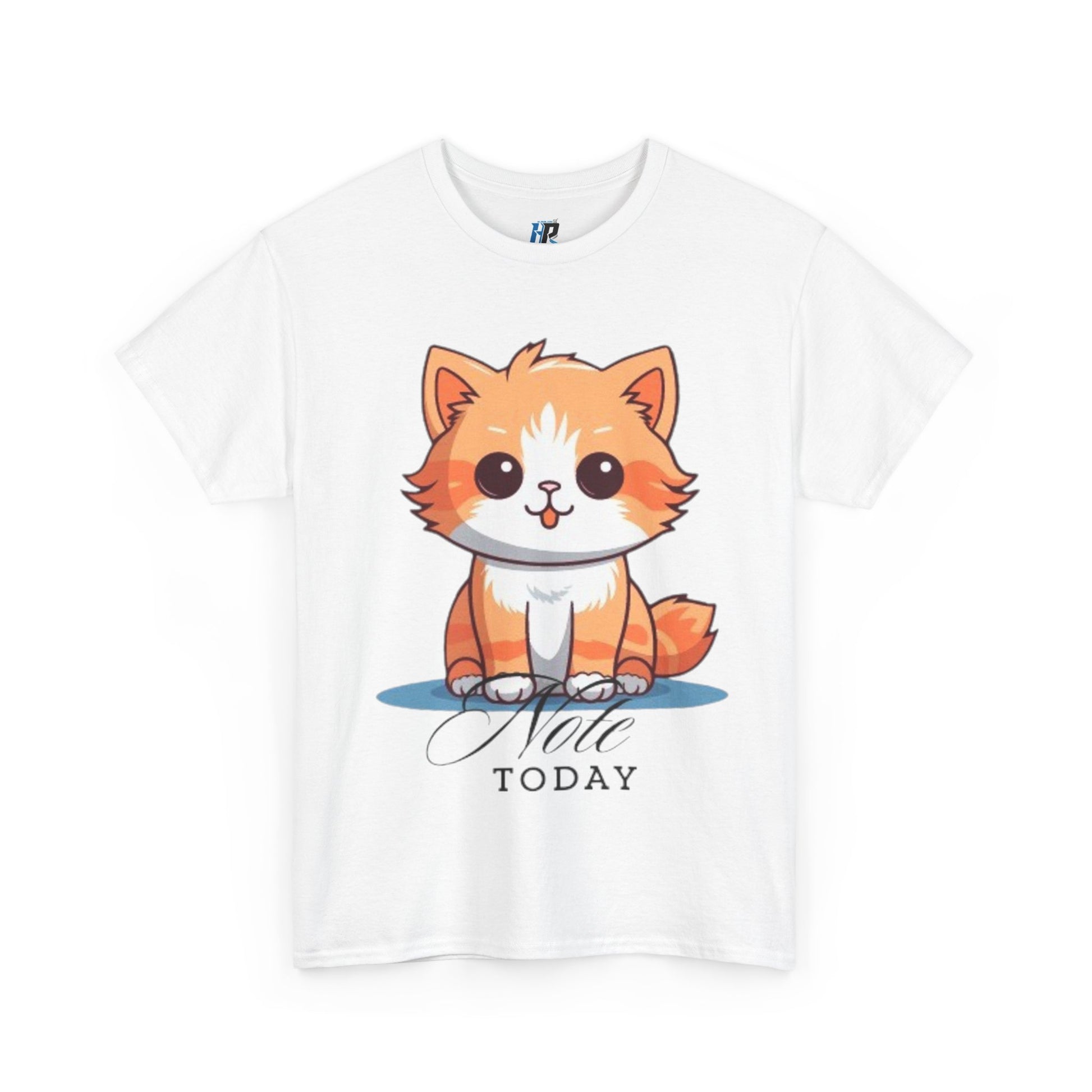 Cute Cat Note Today Unisex Heavy Cotton Tee - Print Hits Store  