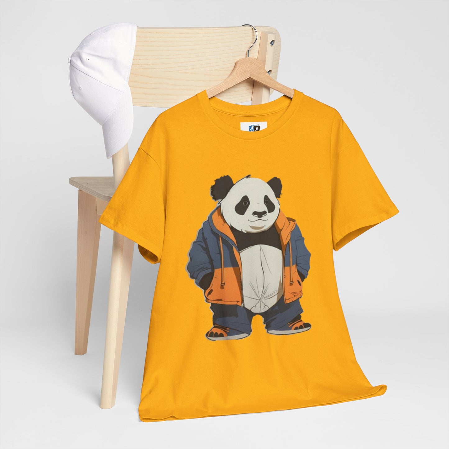 Cool Panda Unisex Heavy Cotton Tee – Trendy Streetwear Shirt for Animal Lovers