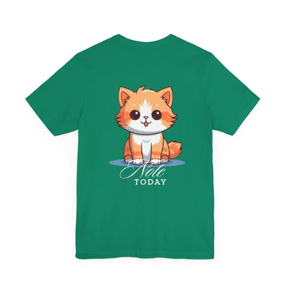 Cute Cat Graphic Unisex Jersey Short Sleeve Tee - Note Today