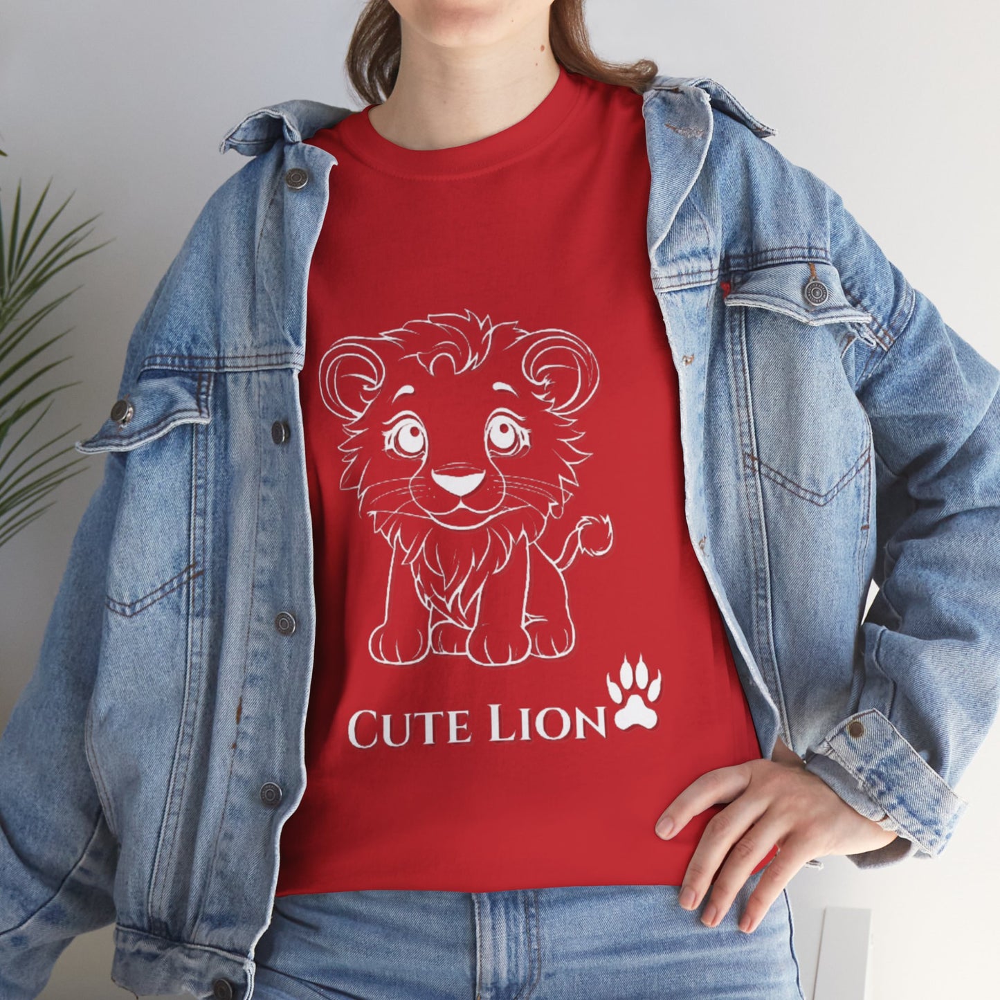 Cute Lion design Unisex Heavy Cotton Tee - Print Hits Store  