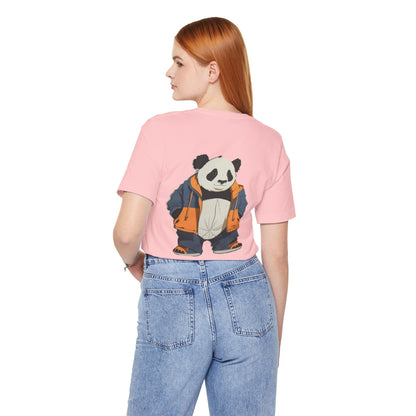 Cute Panda Graphic Unisex Jersey Tee - Perfect for Animal Lovers!