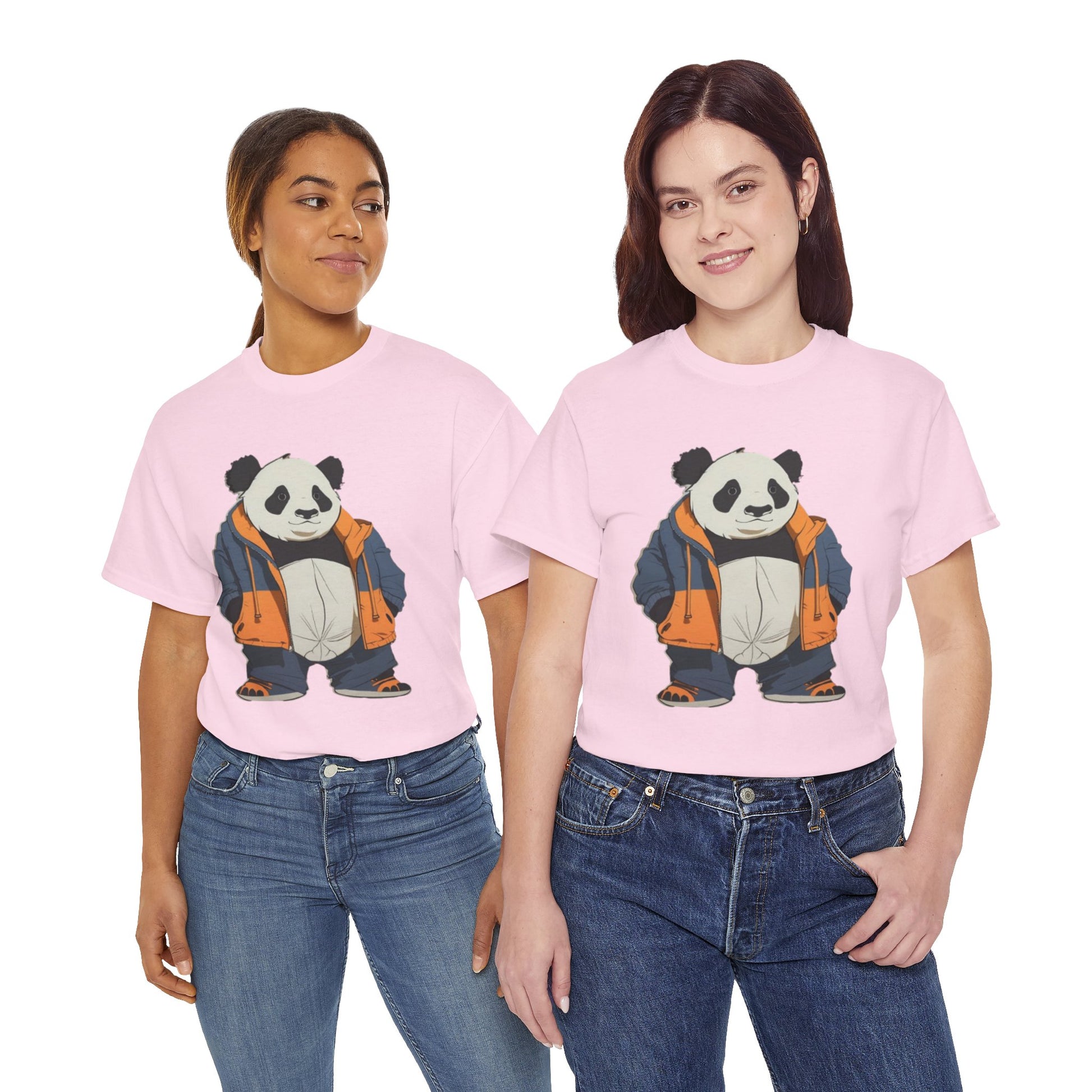 Cool Panda Unisex Heavy Cotton Tee – Trendy Streetwear Shirt for Animal Lovers - Print Hits Store  