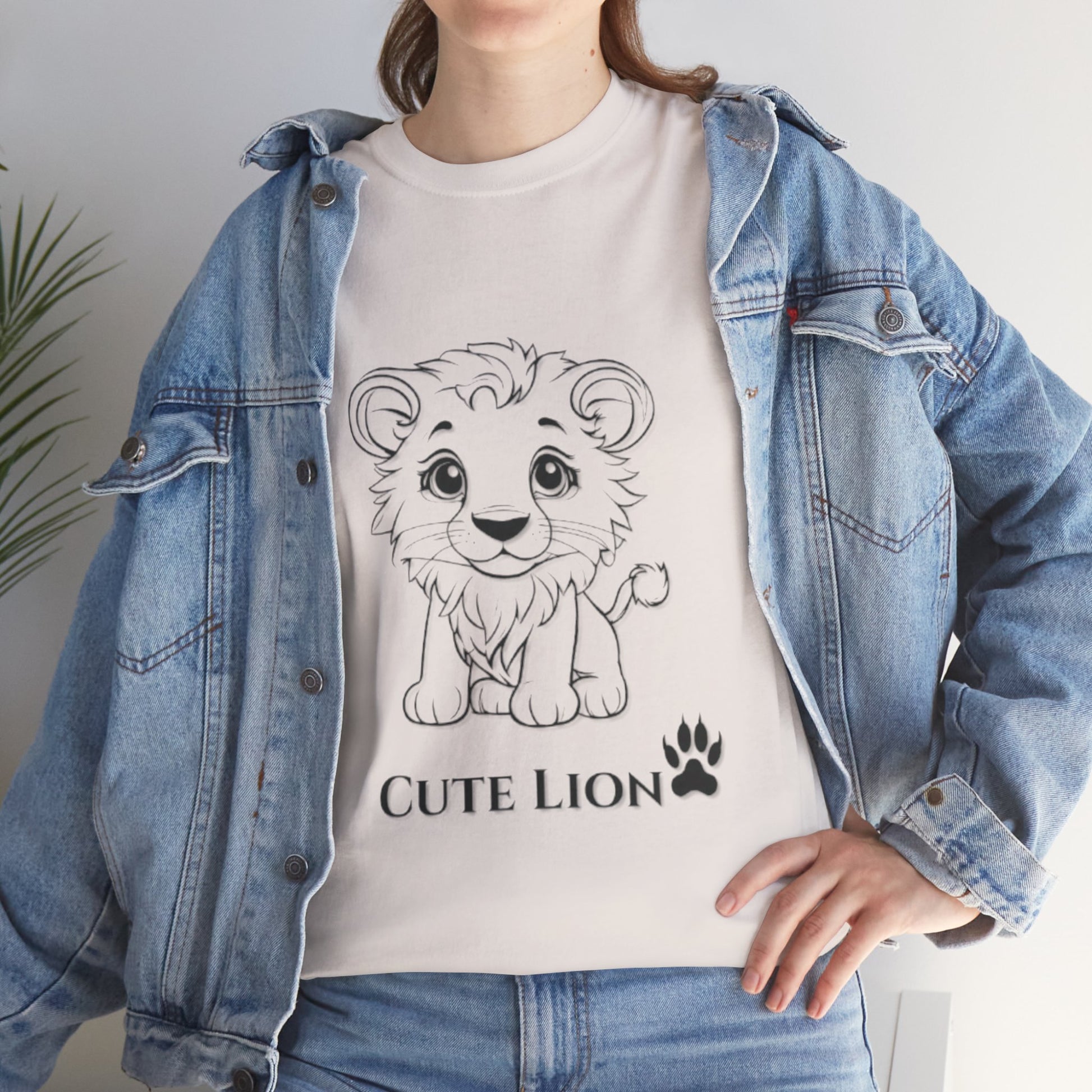 Cute Lion design Unisex Heavy Cotton Tee - Print Hits Store  