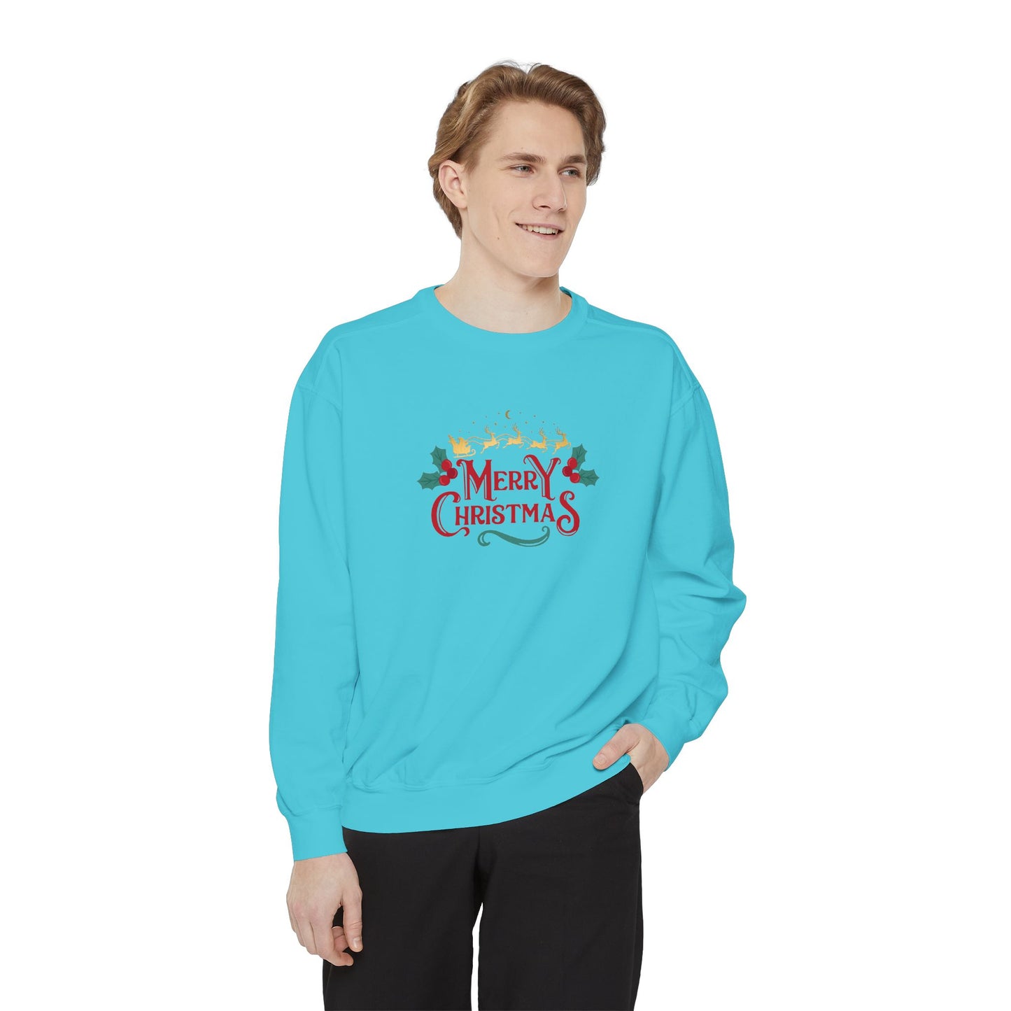 Merry Christmas Santa Holiday Sweatshirt - Print Hits Store  