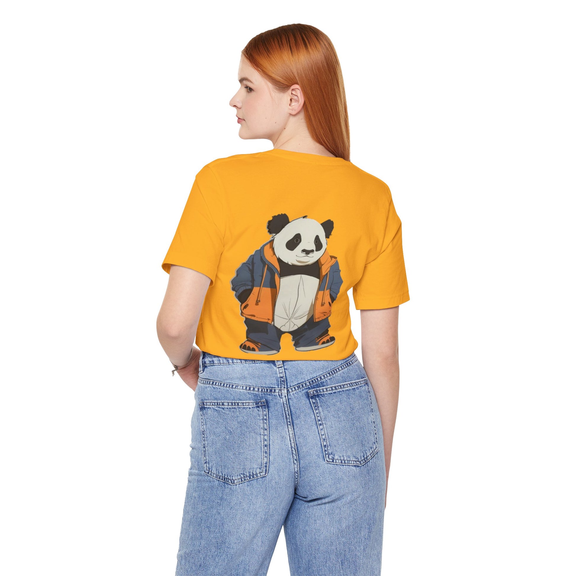 Cute Panda Graphic Unisex Jersey Tee - Perfect for Animal Lovers! - Print Hits Store  