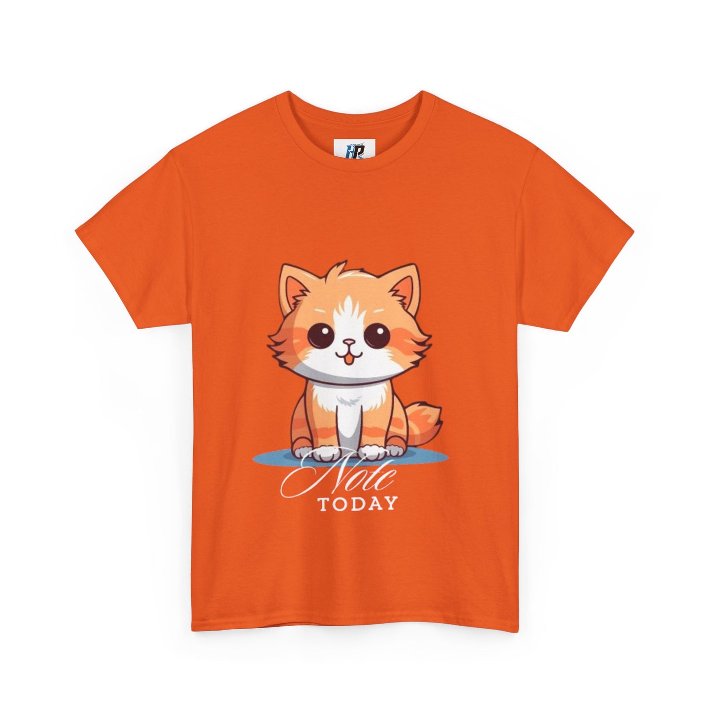 Cute Cat Note Today Unisex Heavy Cotton Tee - Print Hits Store  