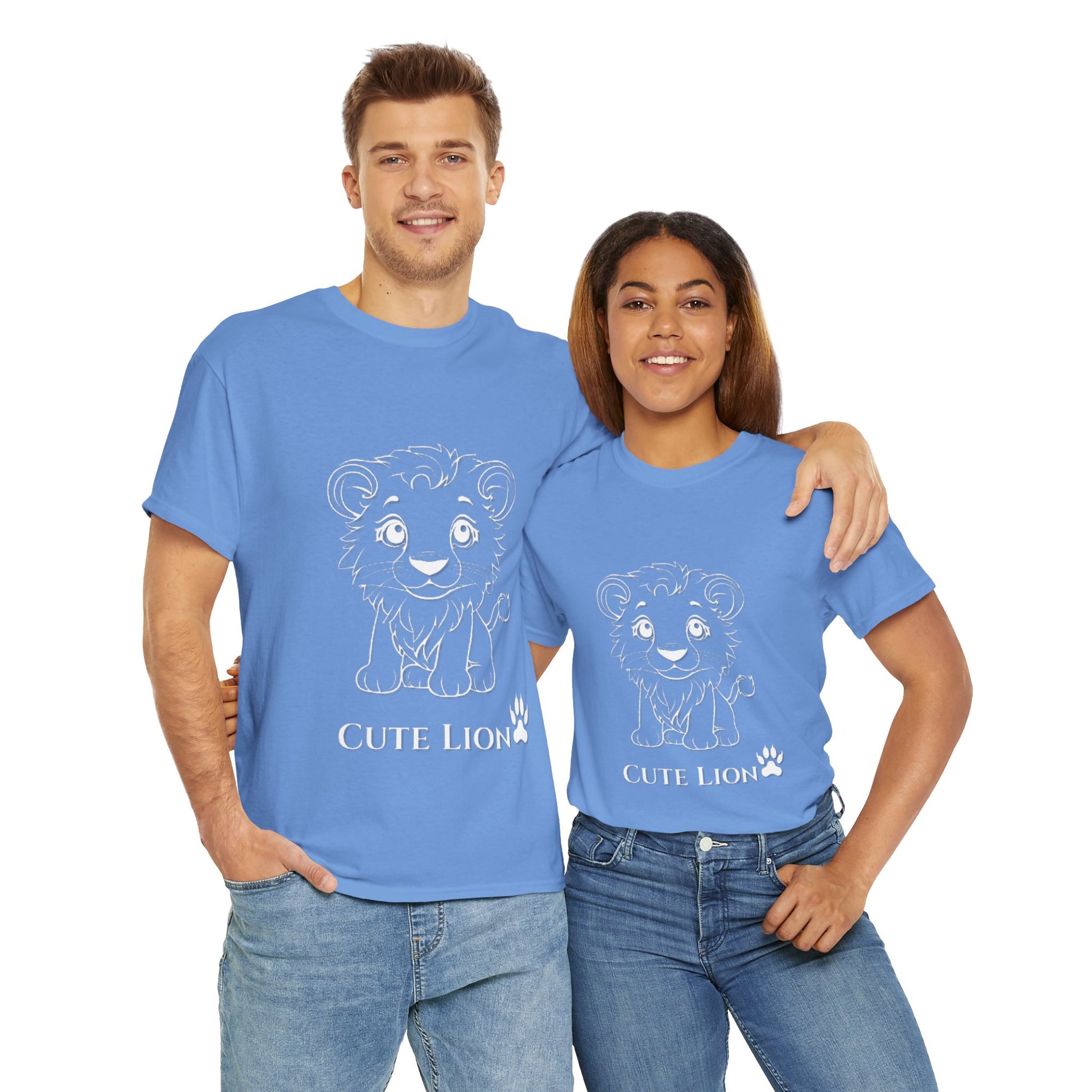 Cute Lion design Unisex Heavy Cotton Tee - Print Hits Store  