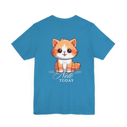 Cute Cat Graphic Unisex Jersey Short Sleeve Tee - Note Today - Print Hits Store  