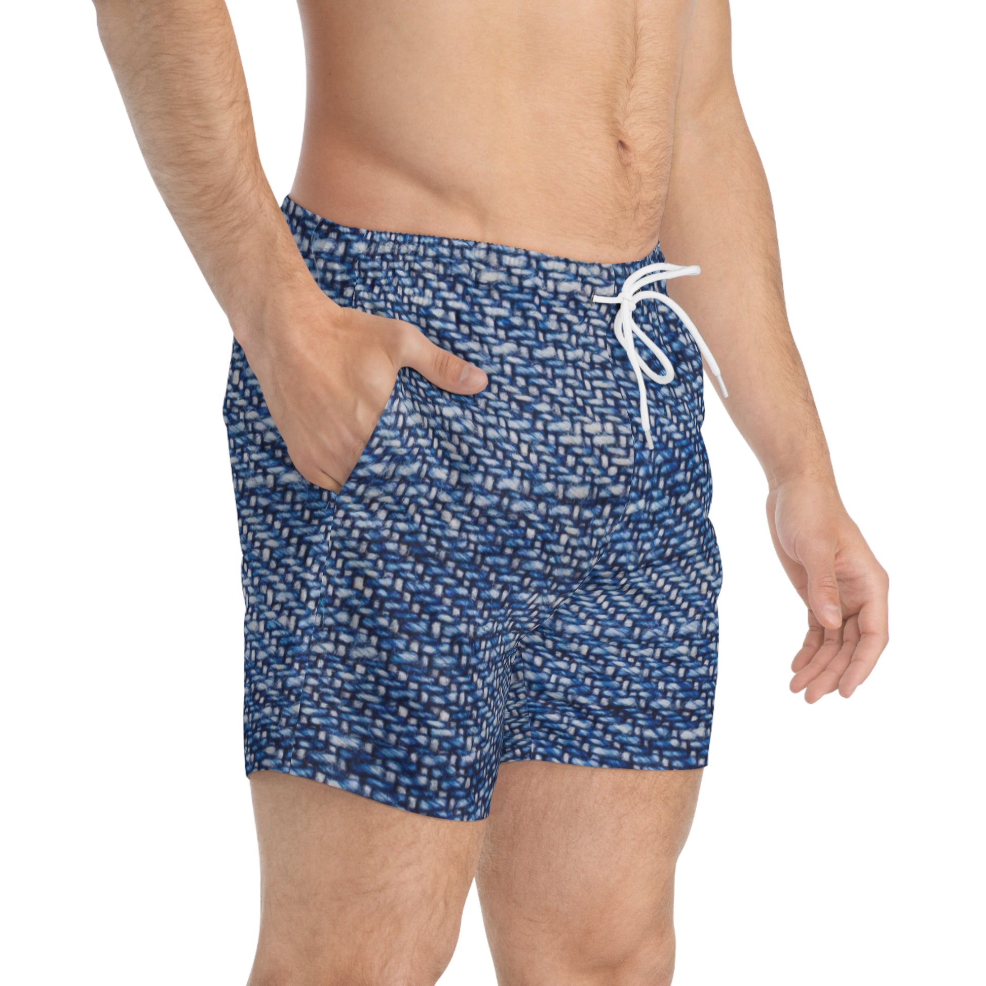 Denim-Design Swim Trunks for Beach Days & Pool Parties - Print Hits Store  