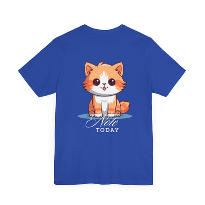 Cute Cat Graphic Unisex Jersey Short Sleeve Tee - Note Today