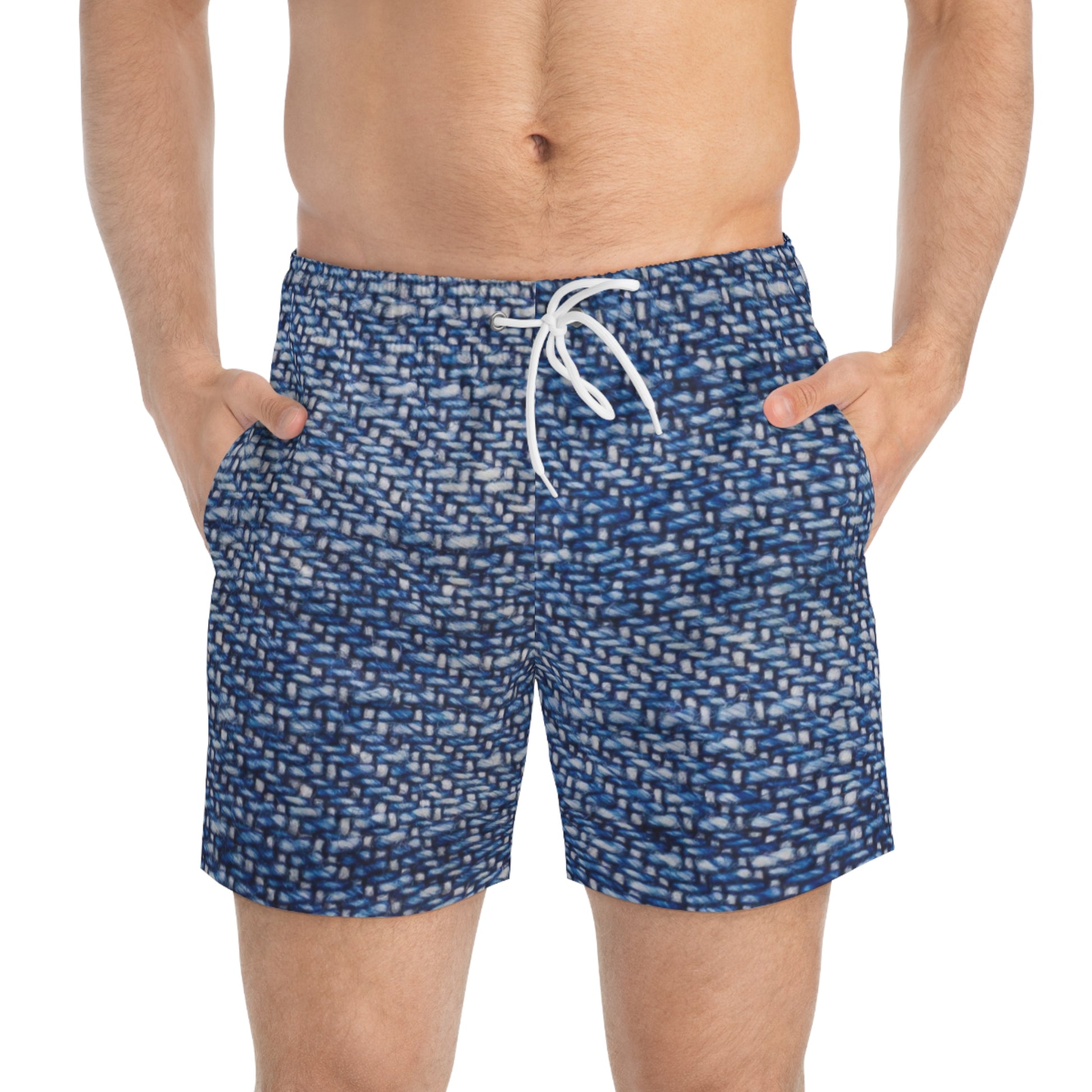 Denim-Design Swim Trunks for Beach Days & Pool Parties - Print Hits Store  