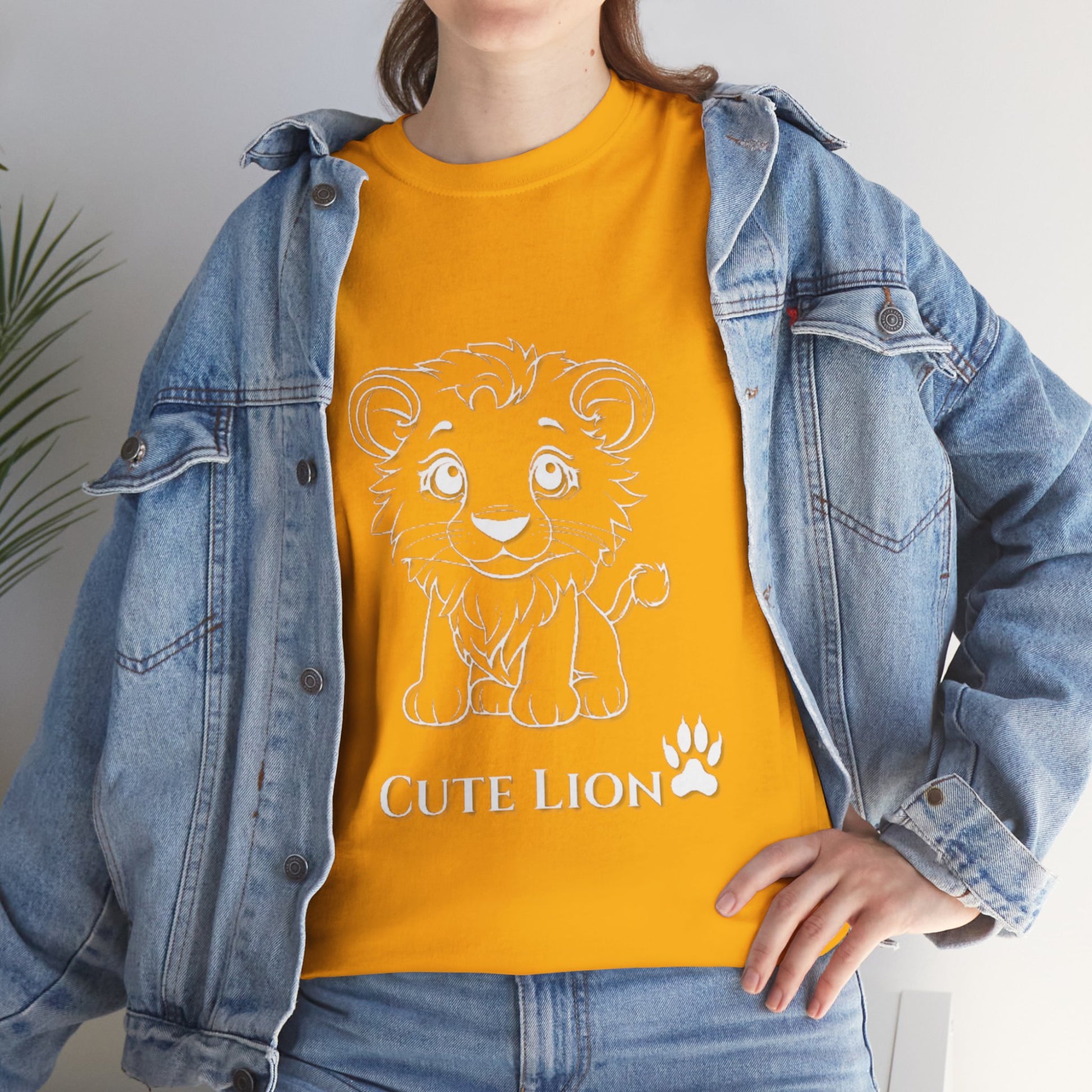 Cute Lion design Unisex Heavy Cotton Tee - Print Hits Store  