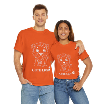 Cute Lion design Unisex Heavy Cotton Tee - Print Hits Store  