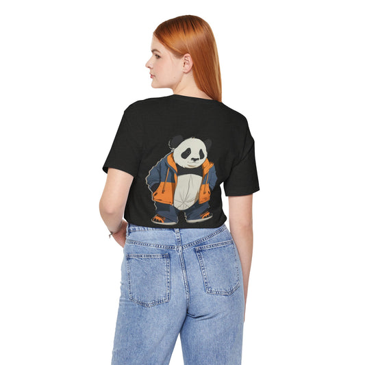 Cute Panda Graphic Unisex Jersey Tee - Perfect for Animal Lovers! - Print Hits Store  