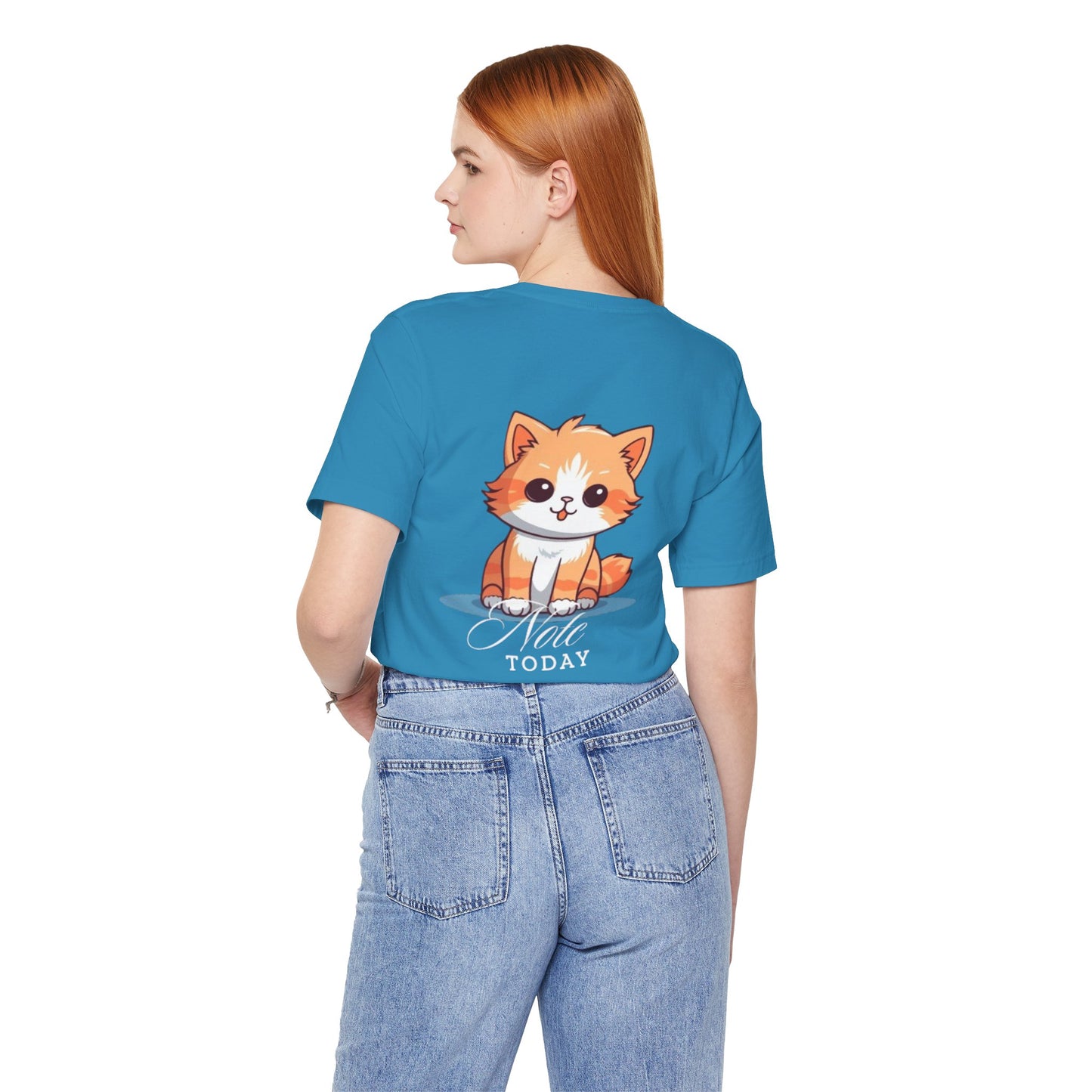 Cute Cat Graphic Unisex Jersey Short Sleeve Tee - Note Today - Print Hits Store  