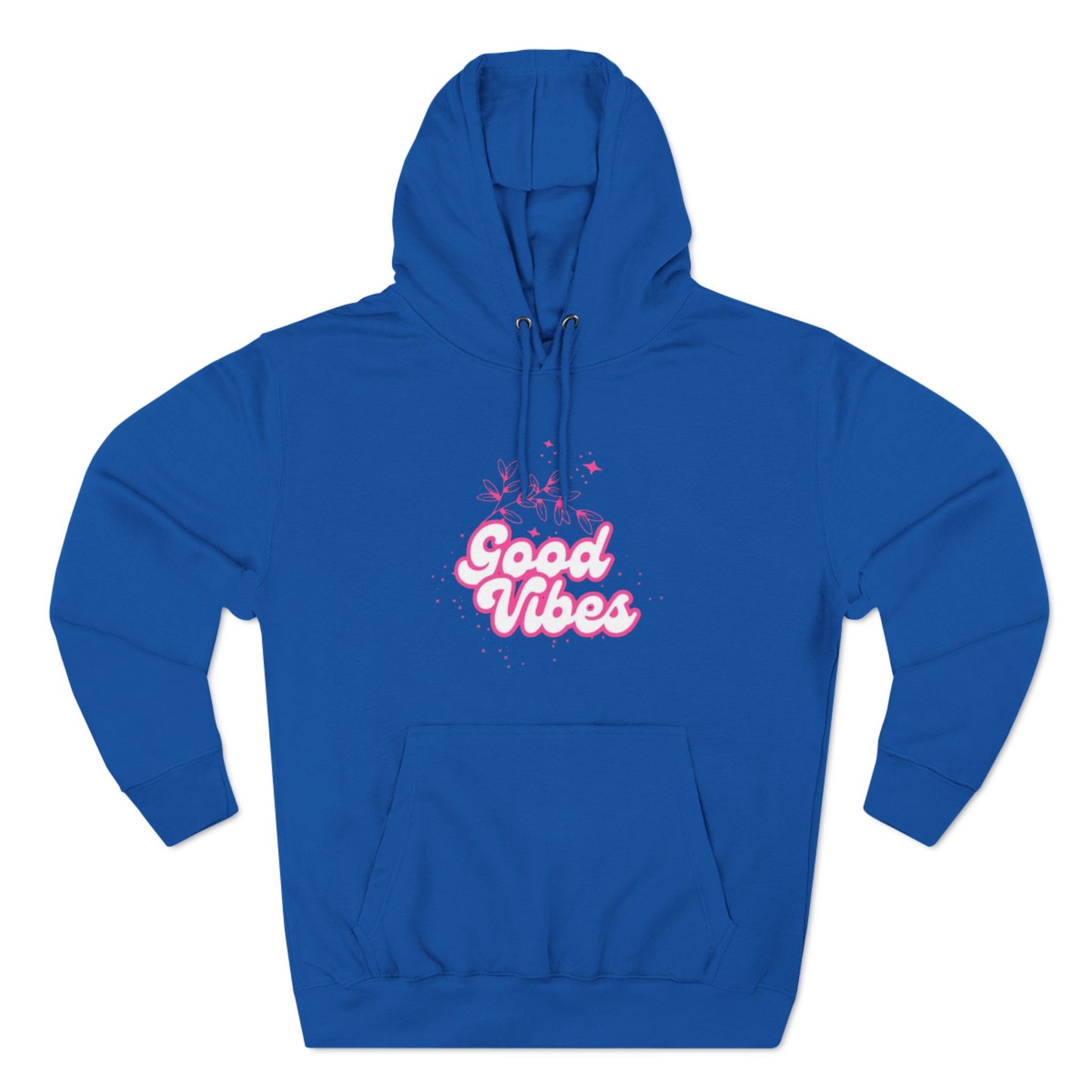 Good Vibes Three-Panel Fleece Hoodie  for Everyday Wear - Print Hits Store  