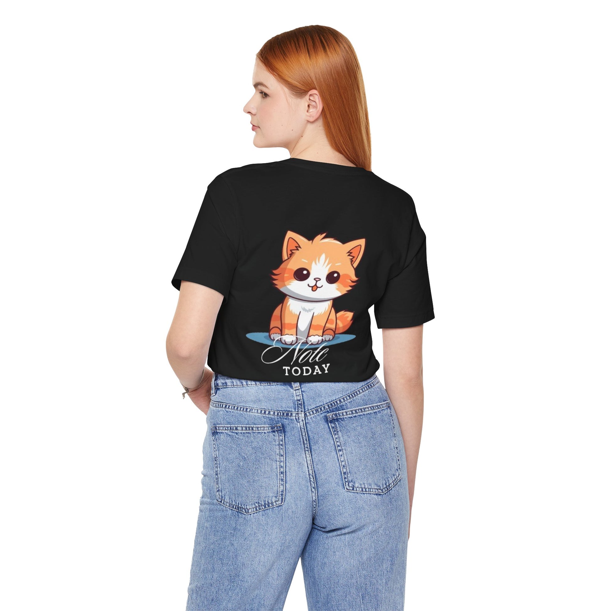 Cute Cat Graphic Unisex Jersey Short Sleeve Tee - Note Today - Print Hits Store  