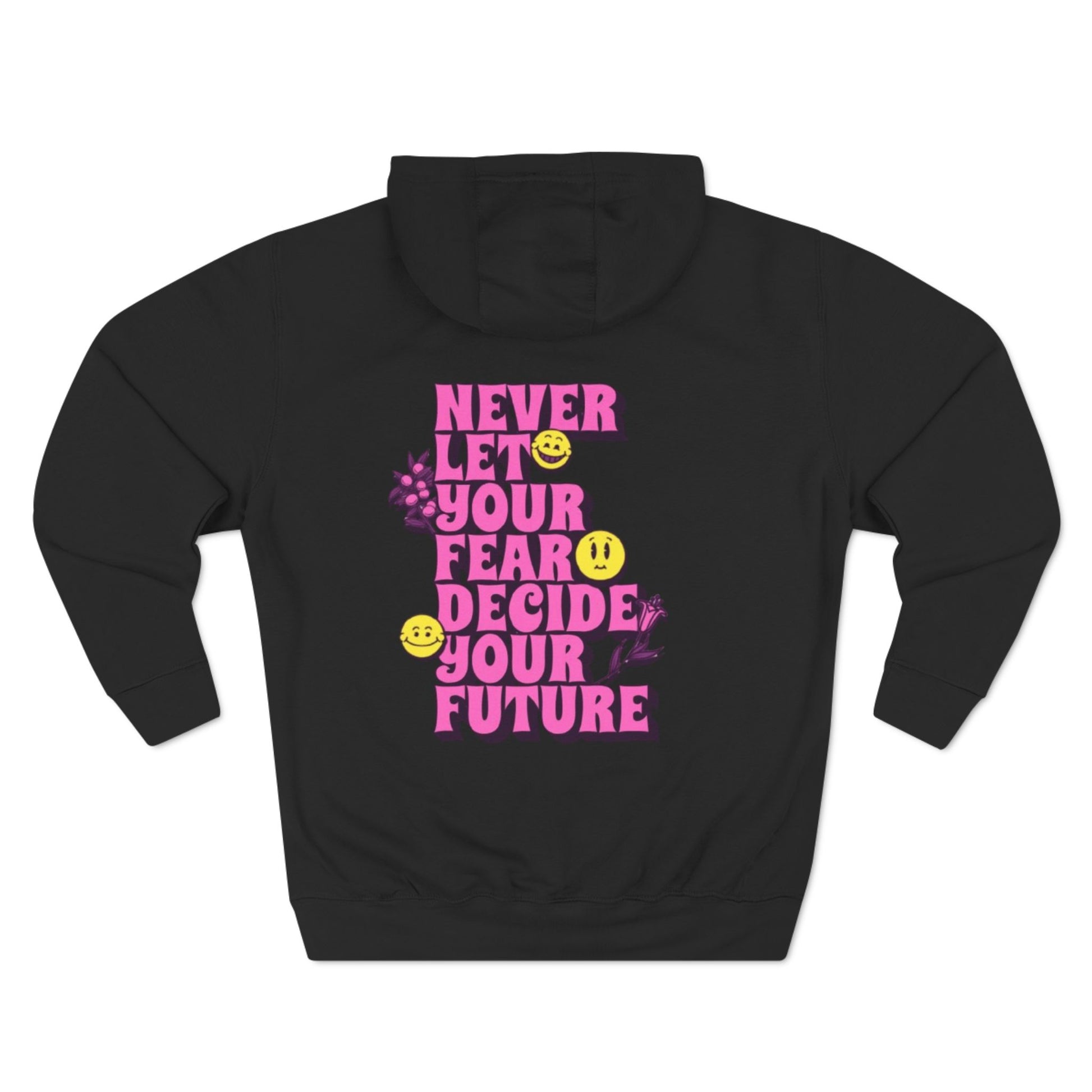 Motivational Three-Panel Fleece Hoodie - Decide Your Future - Print Hits Store  