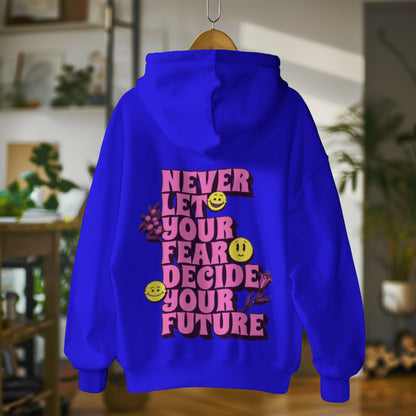 Motivational Three-Panel Fleece Hoodie - Decide Your Future - Print Hits Store  