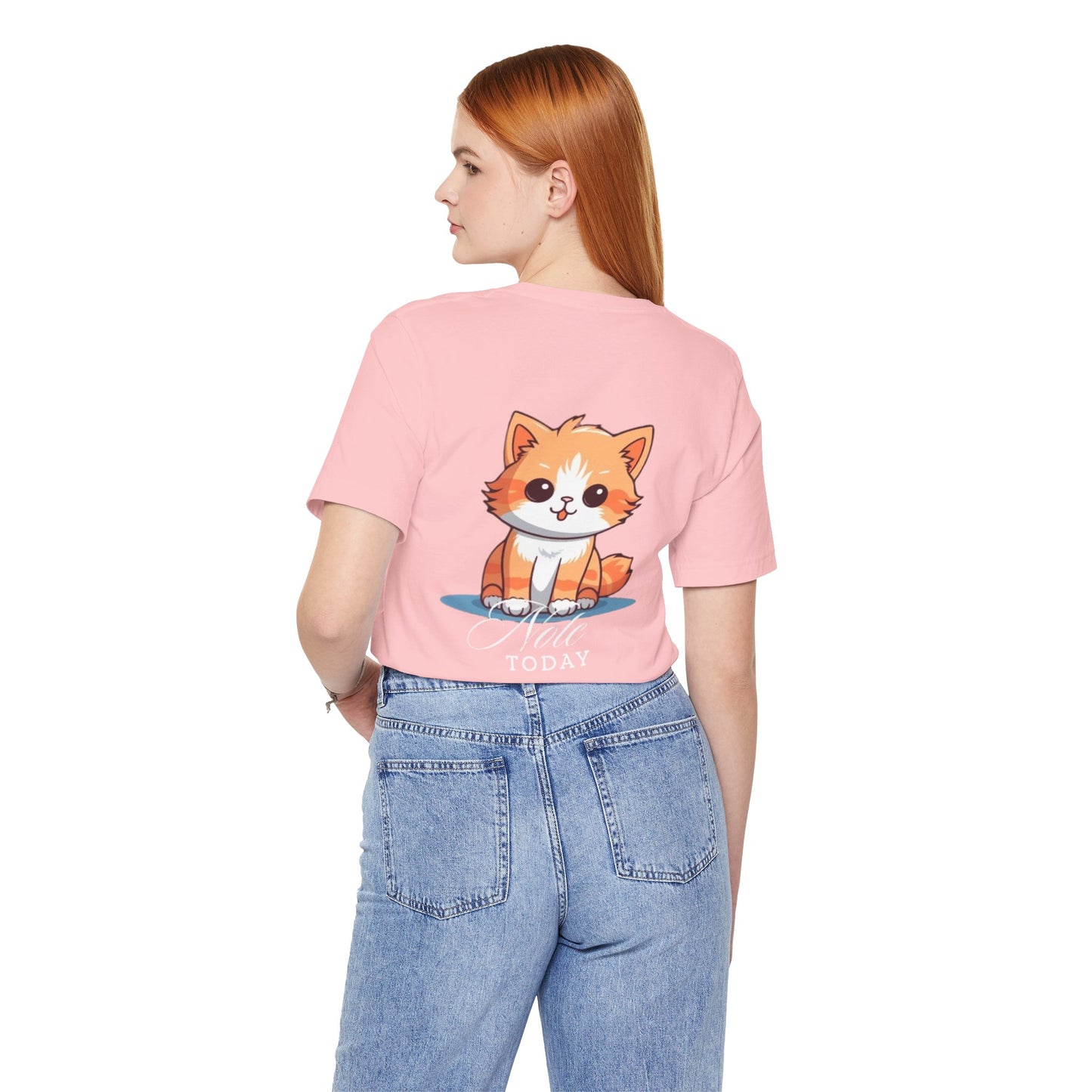 Cute Cat Graphic Unisex Jersey Short Sleeve Tee - Note Today