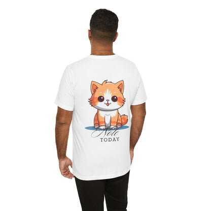 Cute Cat Graphic Unisex Jersey Short Sleeve Tee - Note Today