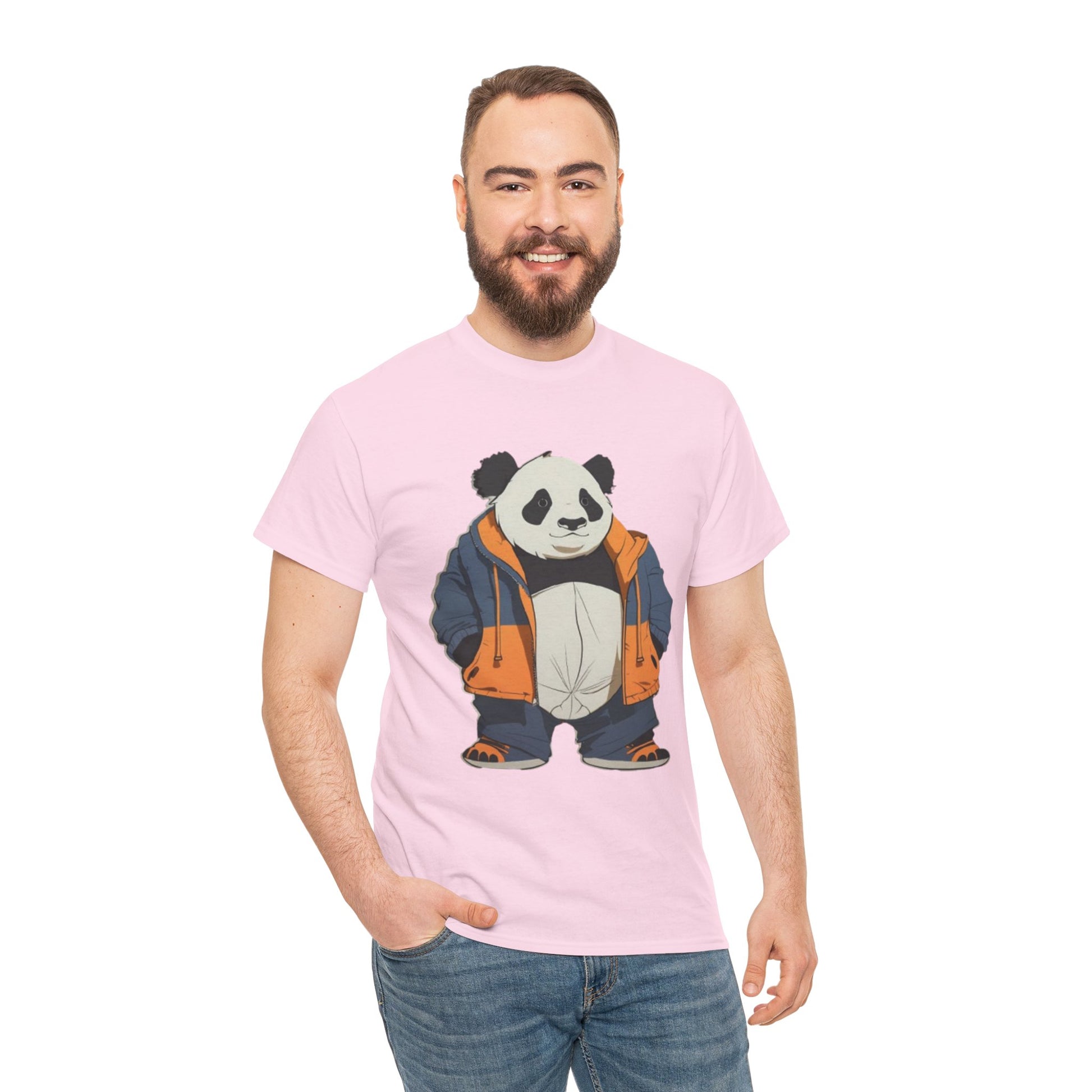 Cool Panda Unisex Heavy Cotton Tee – Trendy Streetwear Shirt for Animal Lovers - Print Hits Store  