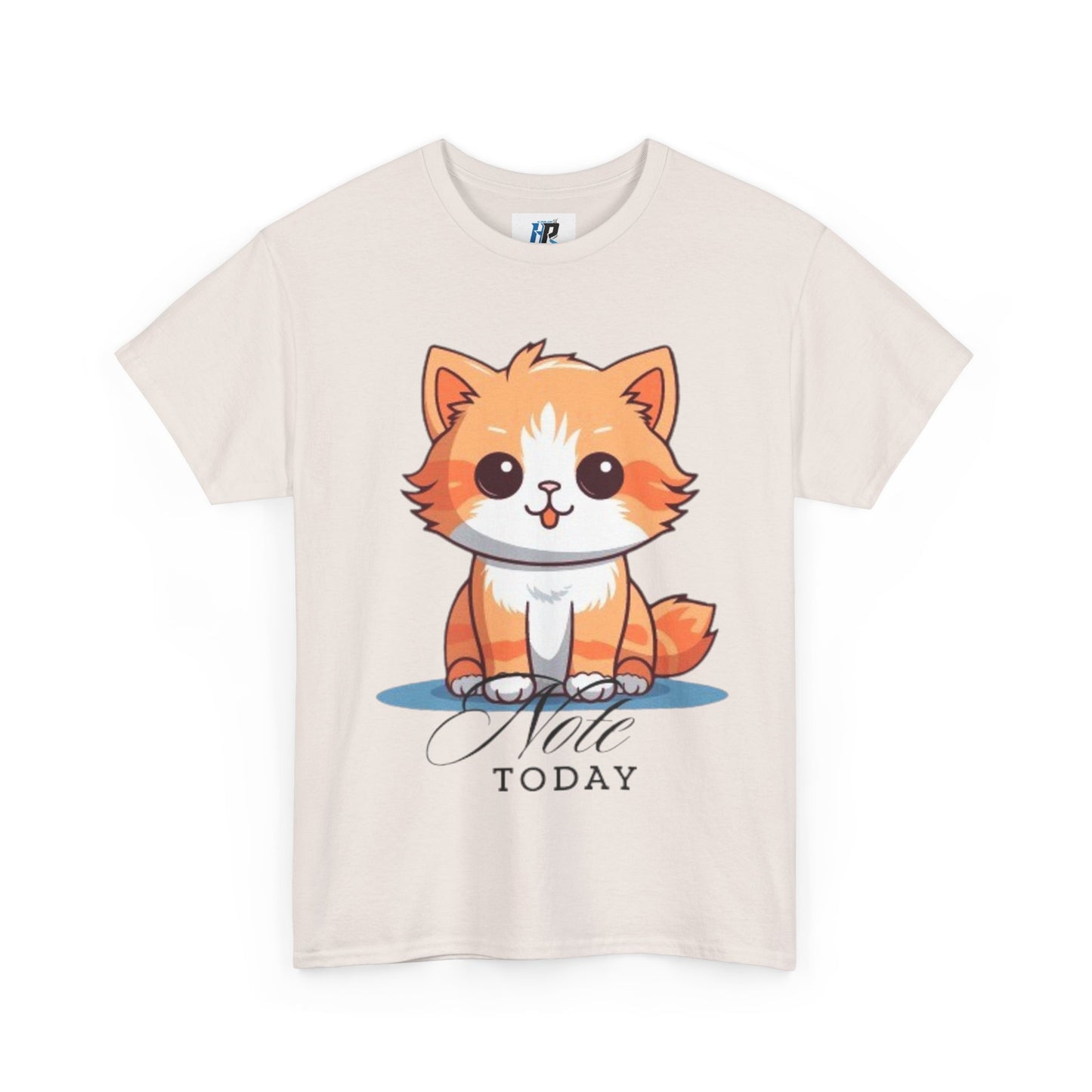 Cute Cat Note Today Unisex Heavy Cotton Tee - Print Hits Store  