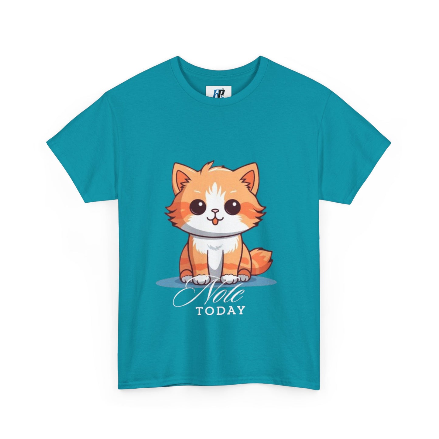 Cute Cat Note Today Unisex Heavy Cotton Tee - Print Hits Store  