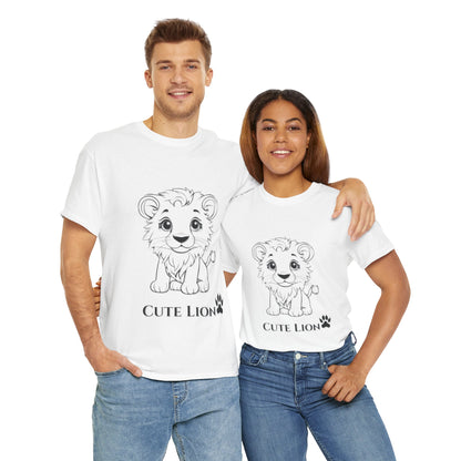 Cute Lion design Unisex Heavy Cotton Tee - Print Hits Store  