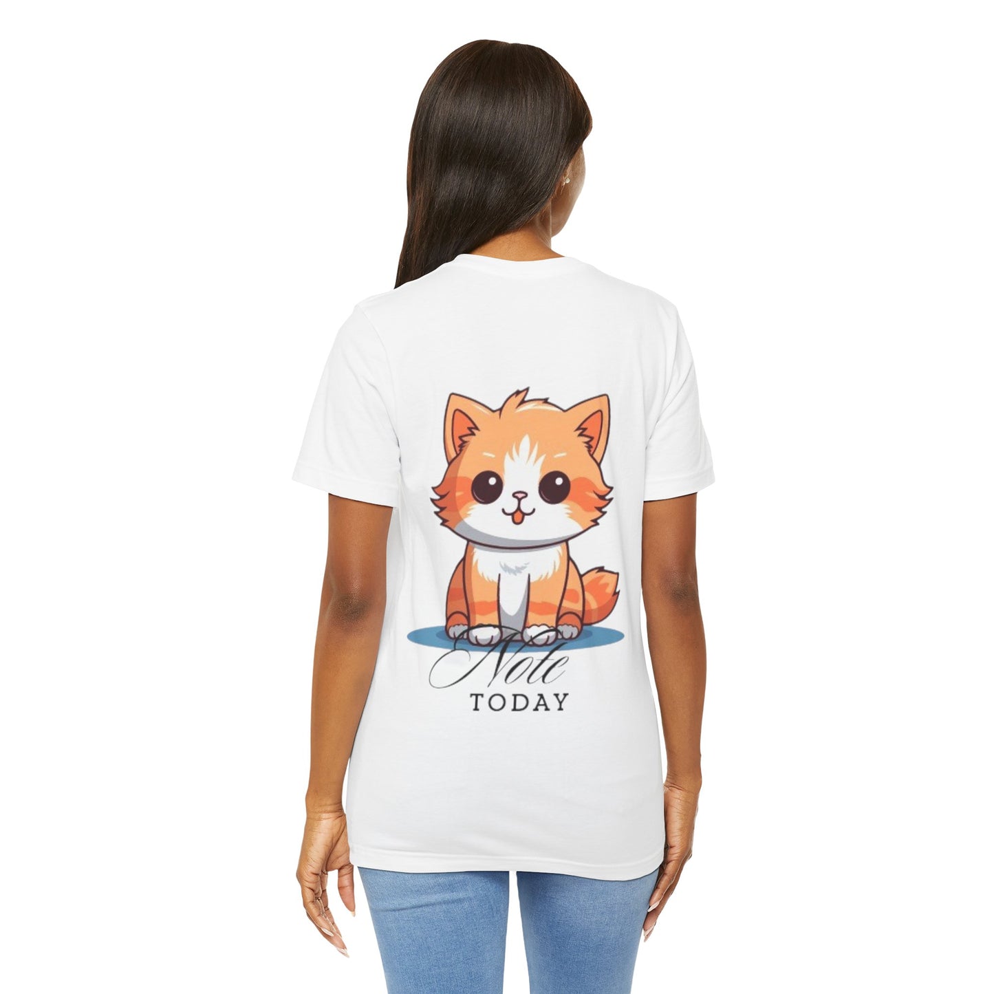 Cute Cat Graphic Unisex Jersey Short Sleeve Tee - Note Today