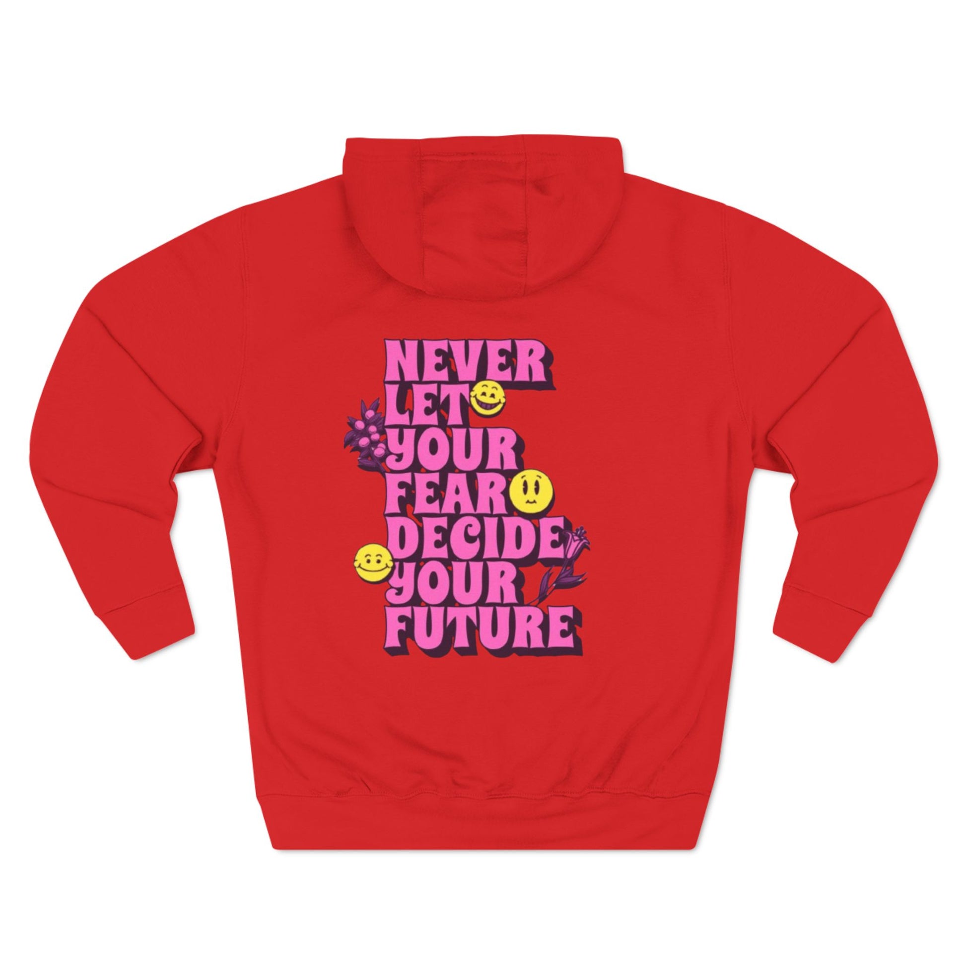 Motivational Three-Panel Fleece Hoodie - Decide Your Future - Print Hits Store  