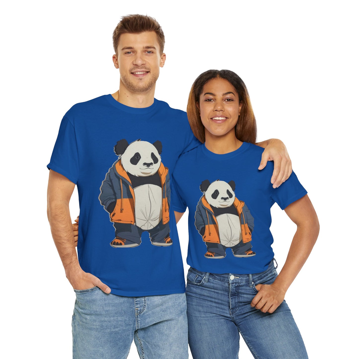 Cool Panda Unisex Heavy Cotton Tee – Trendy Streetwear Shirt for Animal Lovers