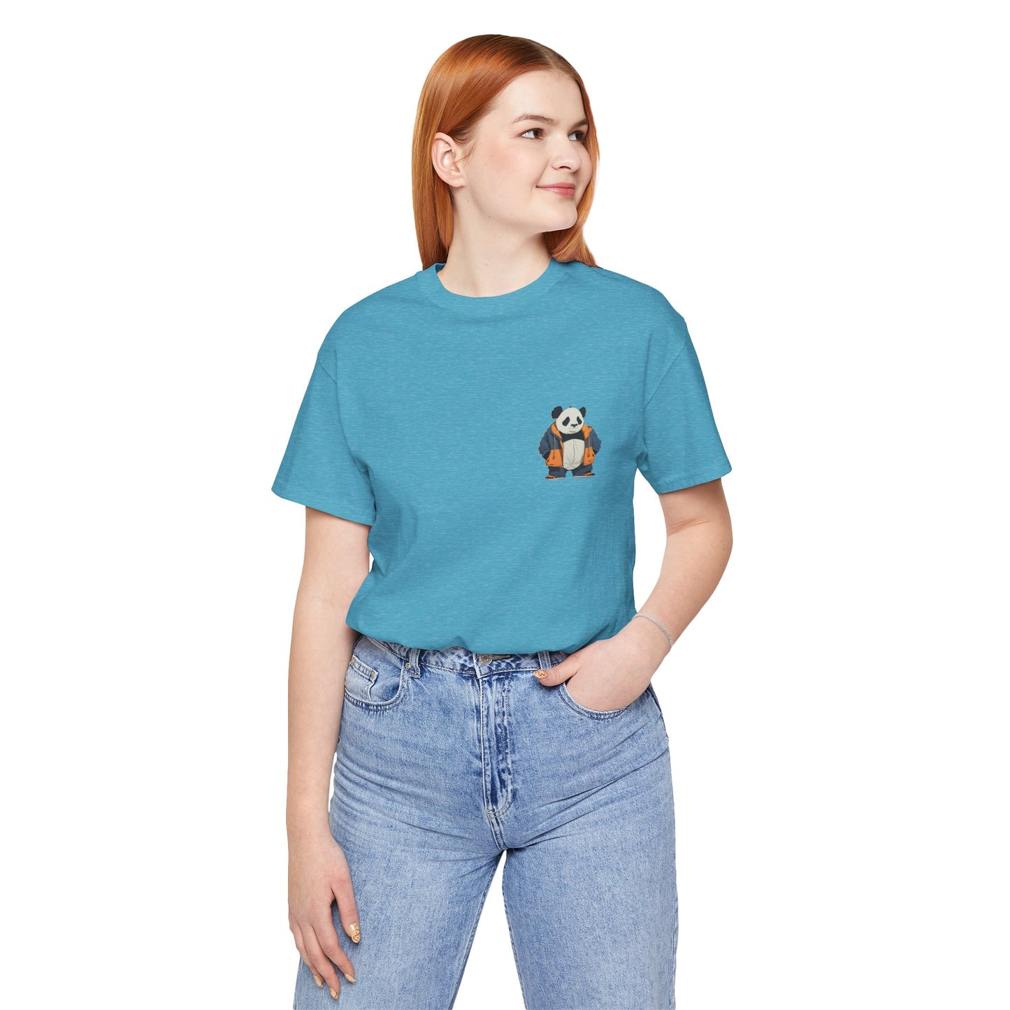 Cute Panda Graphic Unisex Jersey Tee - Perfect for Animal Lovers! - Print Hits Store  