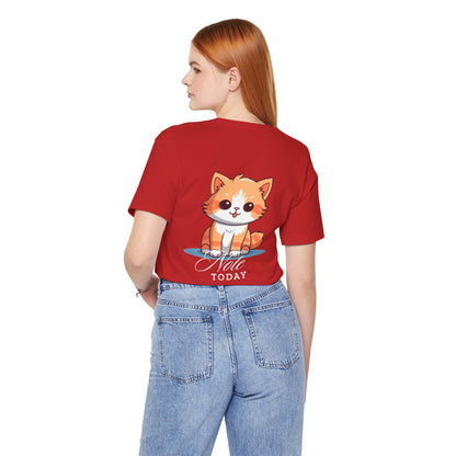 Cute Cat Graphic Unisex Jersey Short Sleeve Tee - Note Today