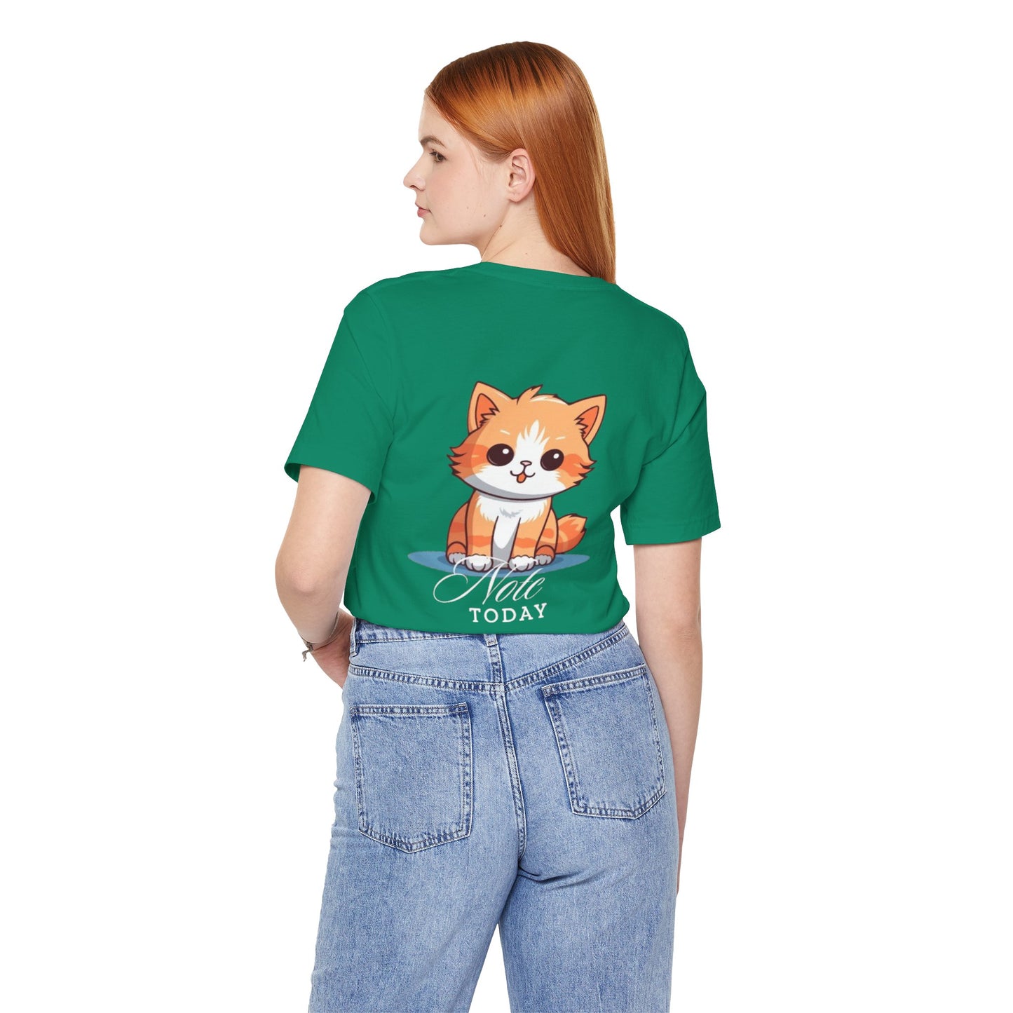 Cute Cat Graphic Unisex Jersey Short Sleeve Tee - Note Today