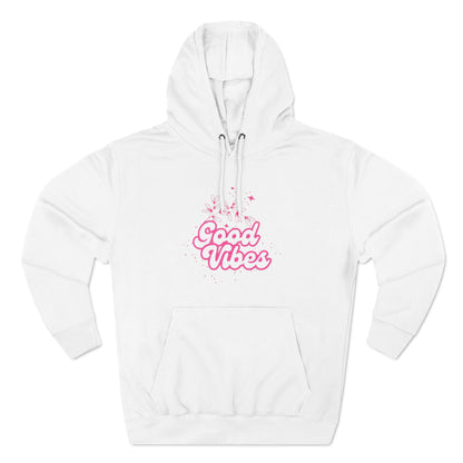 Good Vibes Three-Panel Fleece Hoodie  for Everyday Wear - Print Hits Store  