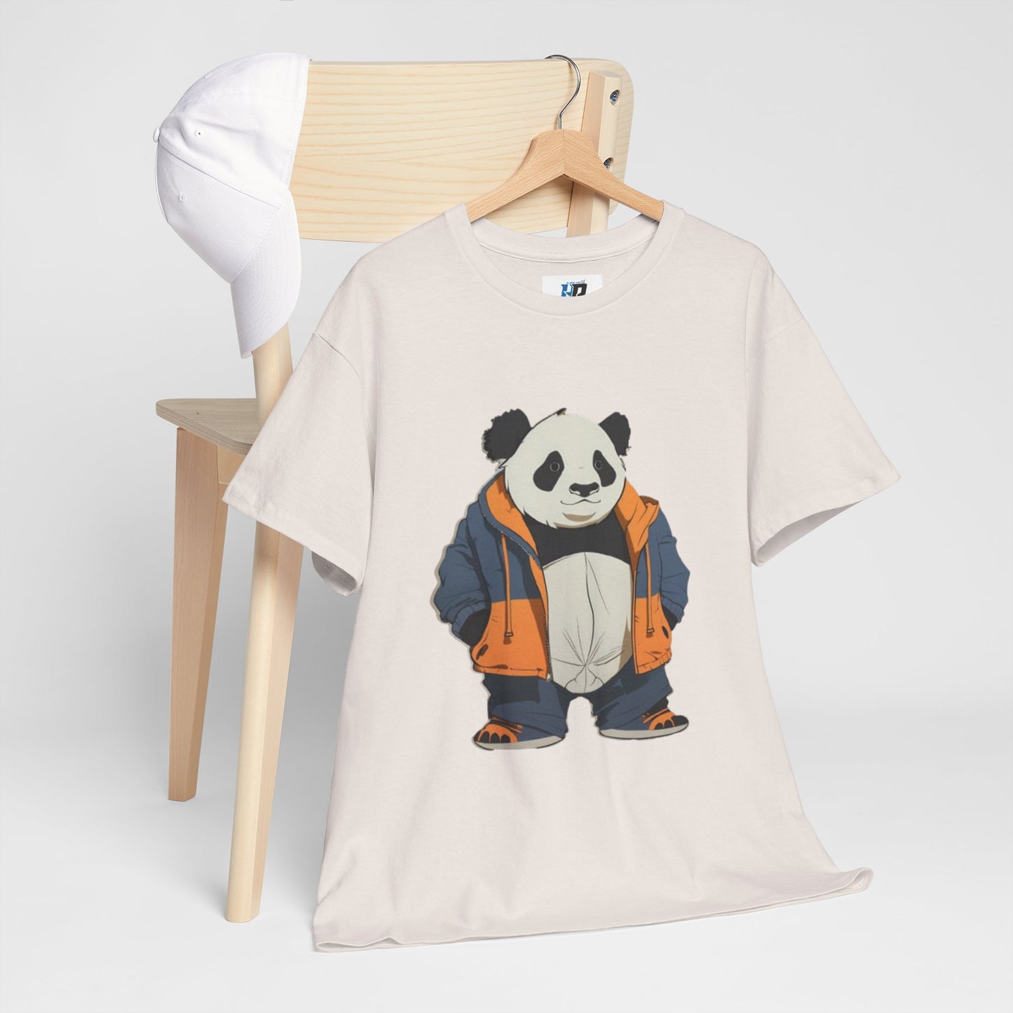 Cool Panda Unisex Heavy Cotton Tee – Trendy Streetwear Shirt for Animal Lovers