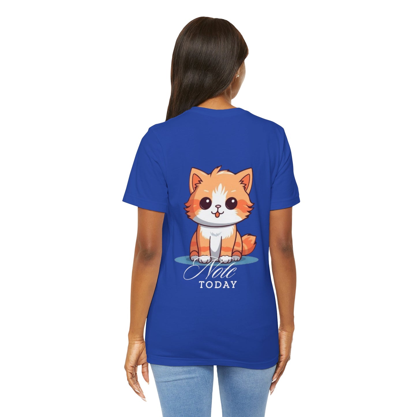 Cute Cat Graphic Unisex Jersey Short Sleeve Tee - Note Today