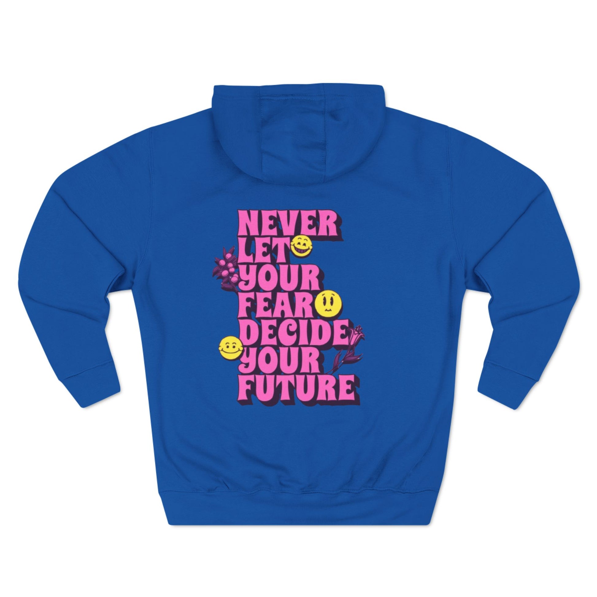 Motivational Three-Panel Fleece Hoodie - Decide Your Future - Print Hits Store  