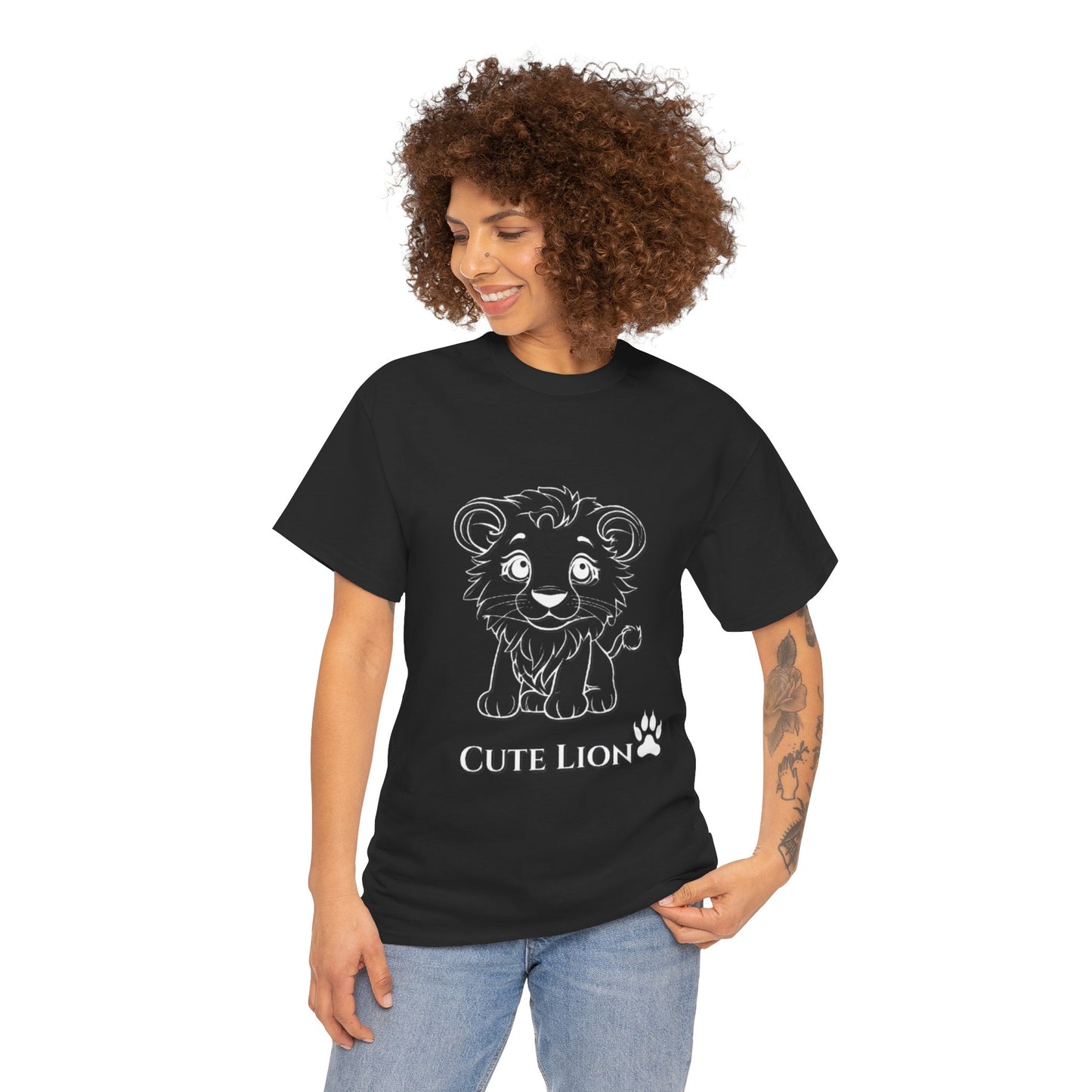 Cute Lion design Unisex Heavy Cotton Tee - Print Hits Store  