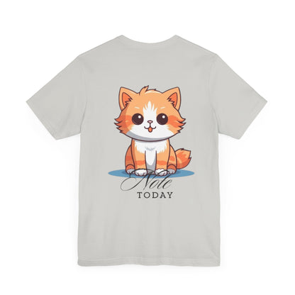 Cute Cat Graphic Unisex Jersey Short Sleeve Tee - Note Today