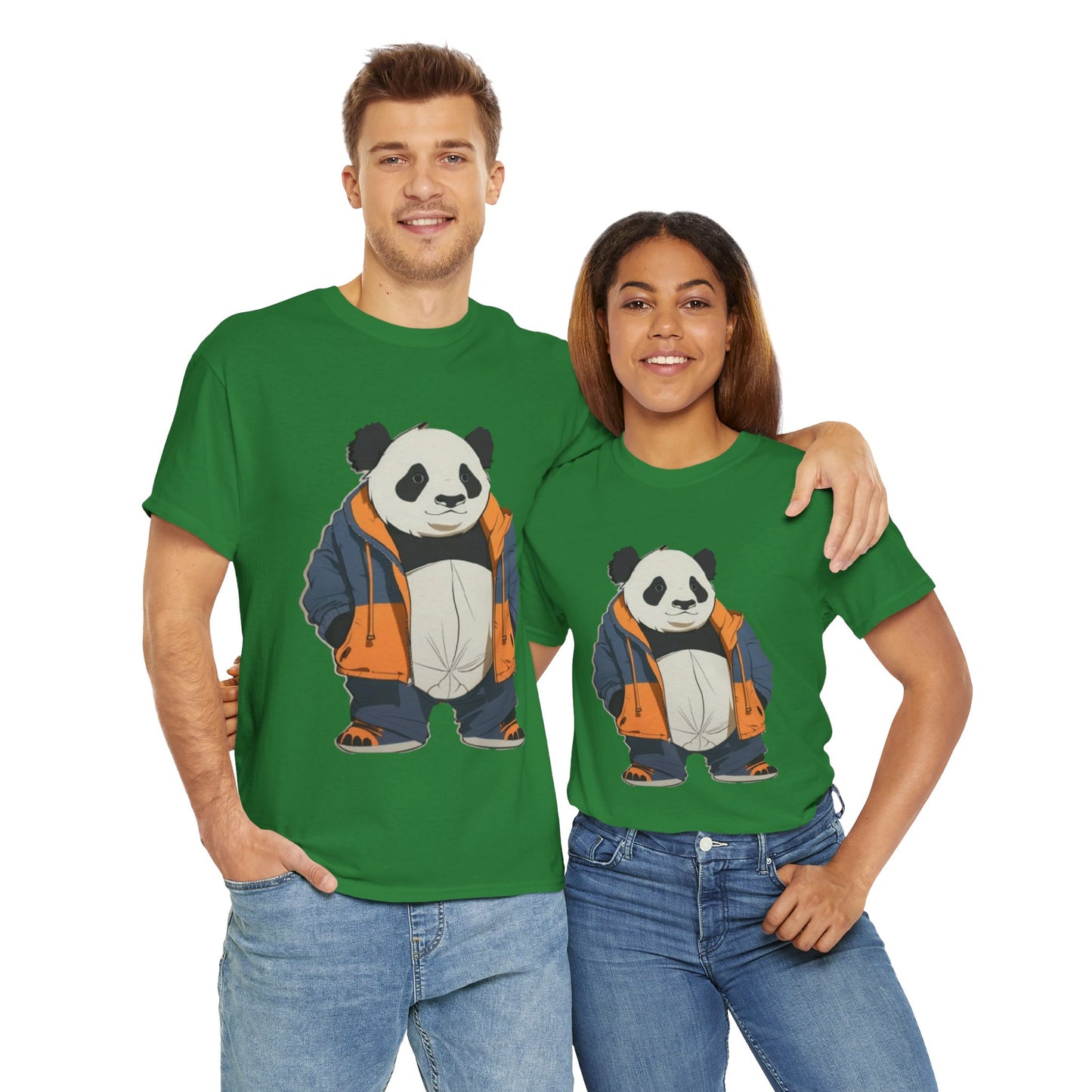 Cool Panda Unisex Heavy Cotton Tee – Trendy Streetwear Shirt for Animal Lovers