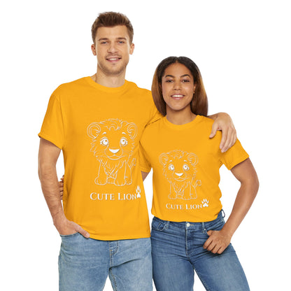 Cute Lion design Unisex Heavy Cotton Tee - Print Hits Store  