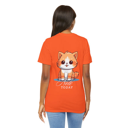 Cute Cat Graphic Unisex Jersey Short Sleeve Tee - Note Today