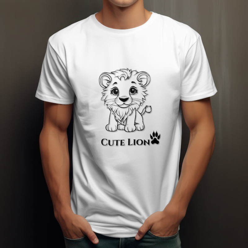 Cute Lion design Unisex Heavy Cotton Tee - Print Hits Store  