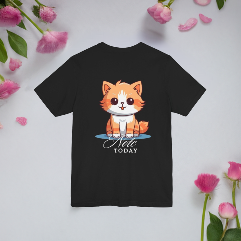 Cute Cat Graphic Unisex Jersey Short Sleeve Tee - Note Today - Print Hits Store  