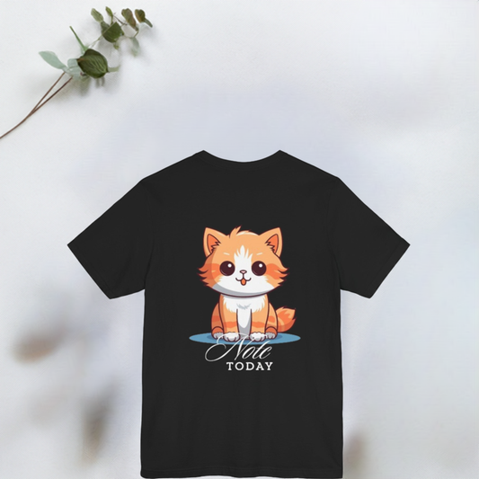 Cute Cat Graphic Unisex Jersey Short Sleeve Tee - Note Today - Print Hits Store  